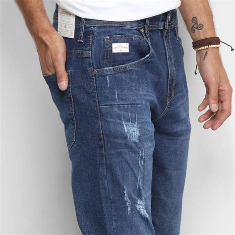 calça jeans reta masculina